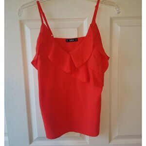 Camisole Shein top adjustable straps size Medium Ruffled Camisole Top